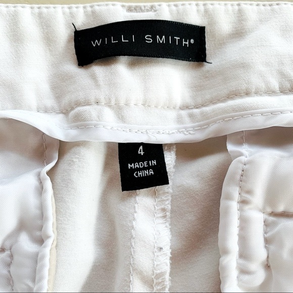 Willi Smith White Crop Pants - White Straight Leg Capris Pants - Size 4 - Picture 10 of 15